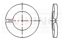 Podkładki okrągłe sprężyste DIN 128 forma A, łukowe