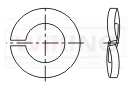 Podkładki okrągłe sprężyste DIN 128 forma B, faliste