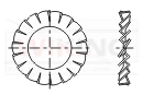 Podkładki okrągłe sprężyste DIN 6798 forma A wachlarzowe