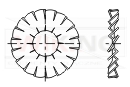 Podkładki okrągłe sprężyste DIN 6798 forma DD wachlarzowe