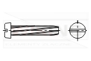 Wkręty do metalu samoformujące DIN 7513 forma B z łbem walcowym z rowkiem, narzynające gwint