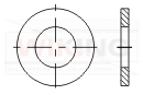 Wyroby calowe podkładki okrągłe płaskie ANSI B18.22.1 (≈ DIN 125) forma A - N