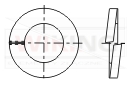 Wyroby calowe podkładki okrągłe sprężyste DIN 127 forma B
